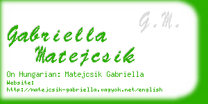 gabriella matejcsik business card